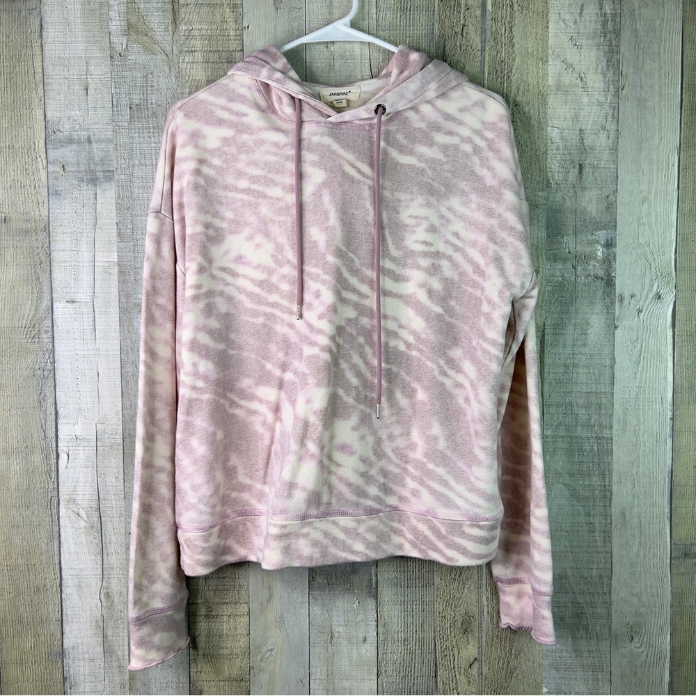 Jak & Rae Large Purple/Pink/White Tie Dye Long Sleeve Drawstring Hoodie